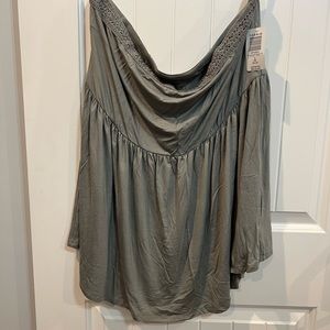 Torrid olive babydoll strapless top. Nwt sz 3